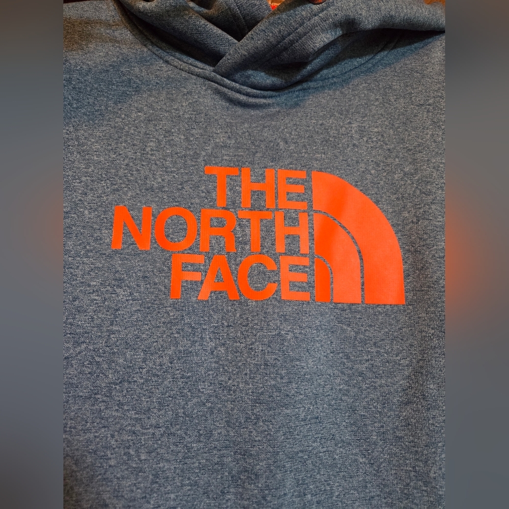 The North Face Men's Medium Blue and Orange Sweatshirt Hoodie - Picture 8 of 9